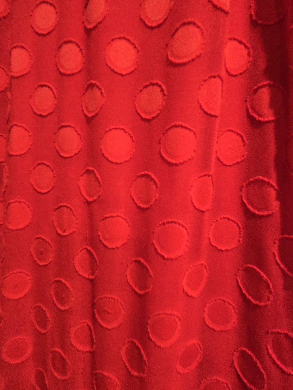 New York & Company Red Polka Dot Maxi Shirt Dress - Picture 4 of 4